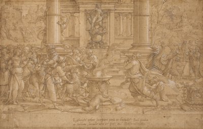 Das Opfer in Lystra von Pieter Coecke van Aelst